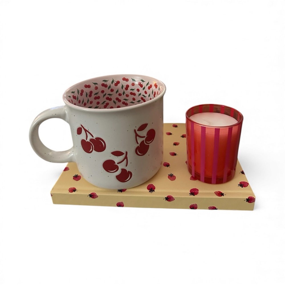 Seeds & Sunshine‎ is Cherry Print Ceramic Mug New - Picture 8 of 9